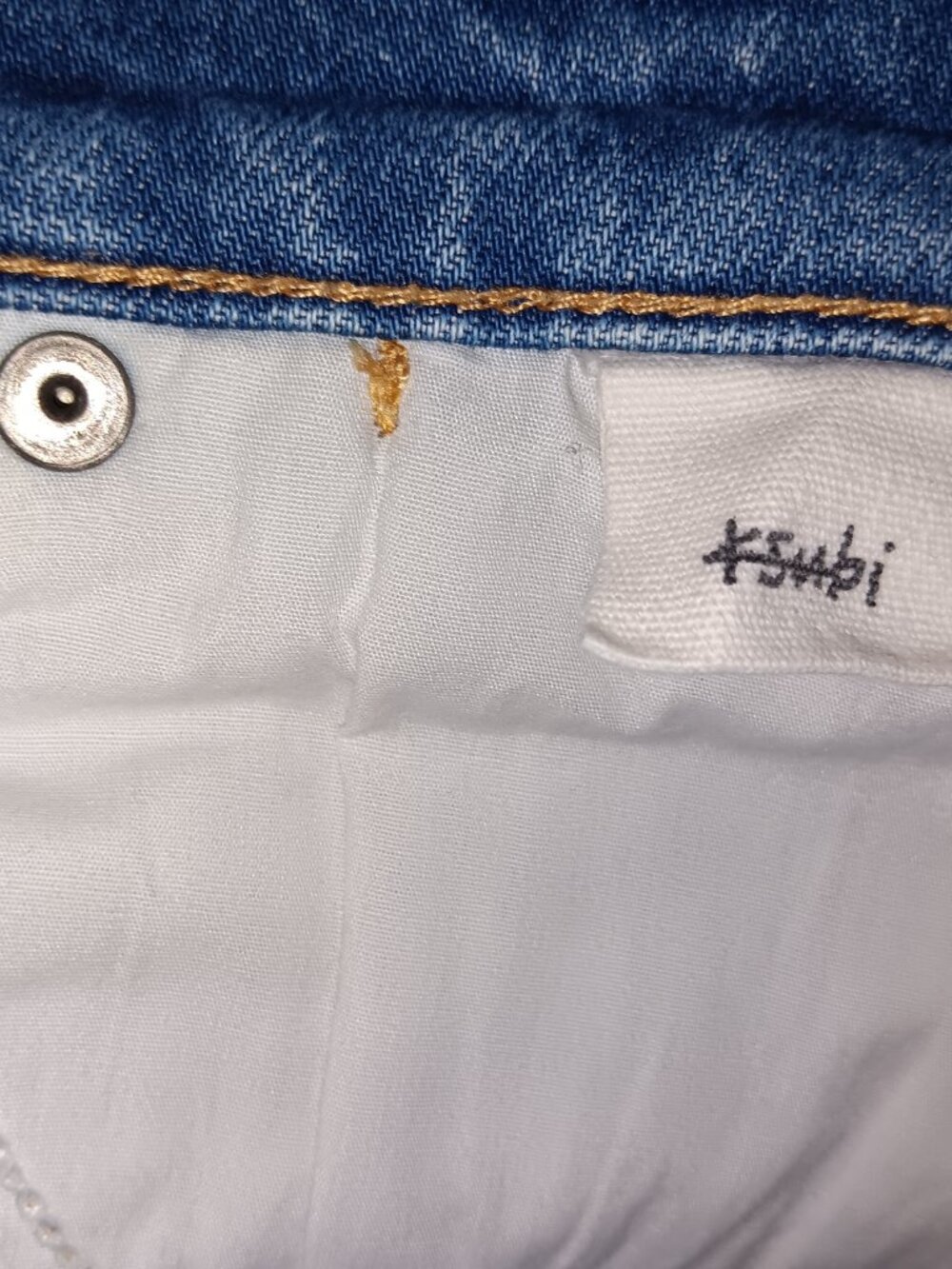 KSUBI BUTTON FLY DISTRESSED 31" WAIST DENIM JEANS - Picture 6 of 14